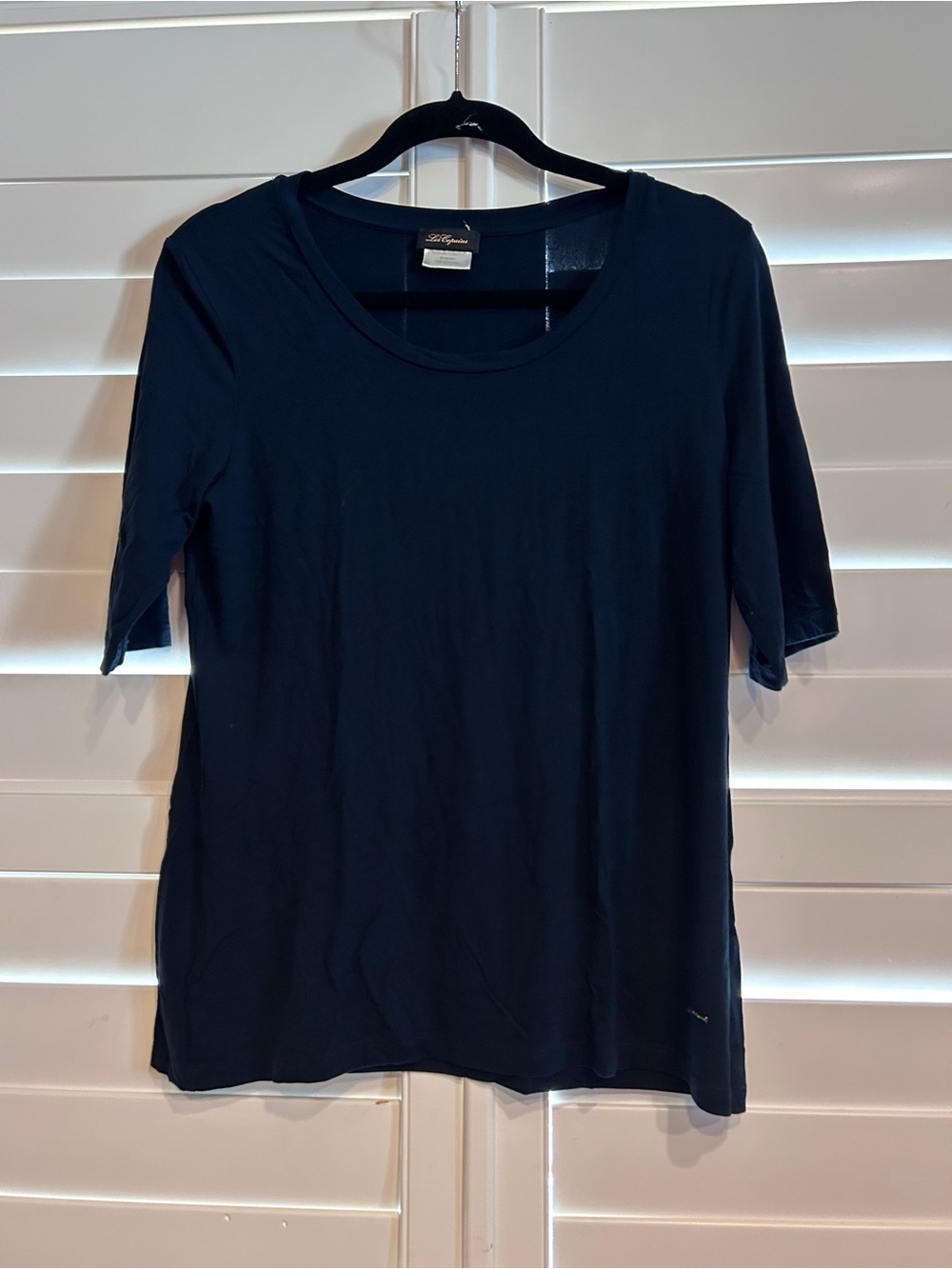 Les Copains Navy Short-Sleeve Crewneck Tee